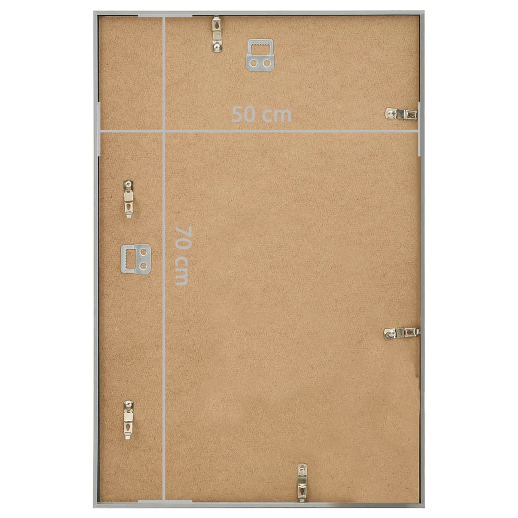 Fotolijsten 3 St Voor Wand 50X70Cm Mdf Zilverkleurig