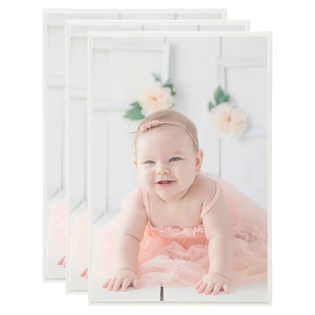 Fotolijsten 3 St Voor Wand Of Tafel 59,4X84 Cm Mdf Zilverkleur