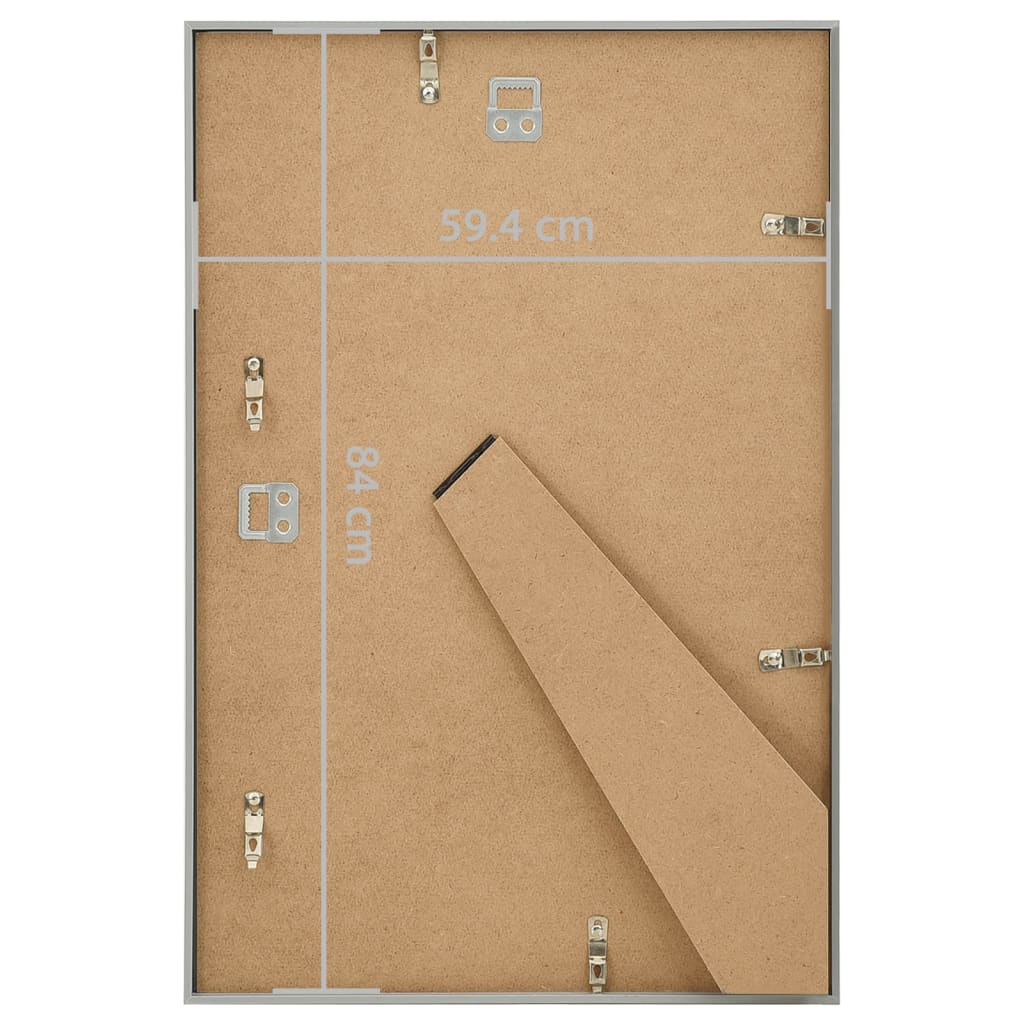 Fotolijsten 5 St Voor Wand Of Tafel 59,4X84 Cm Mdf Zilverkleur