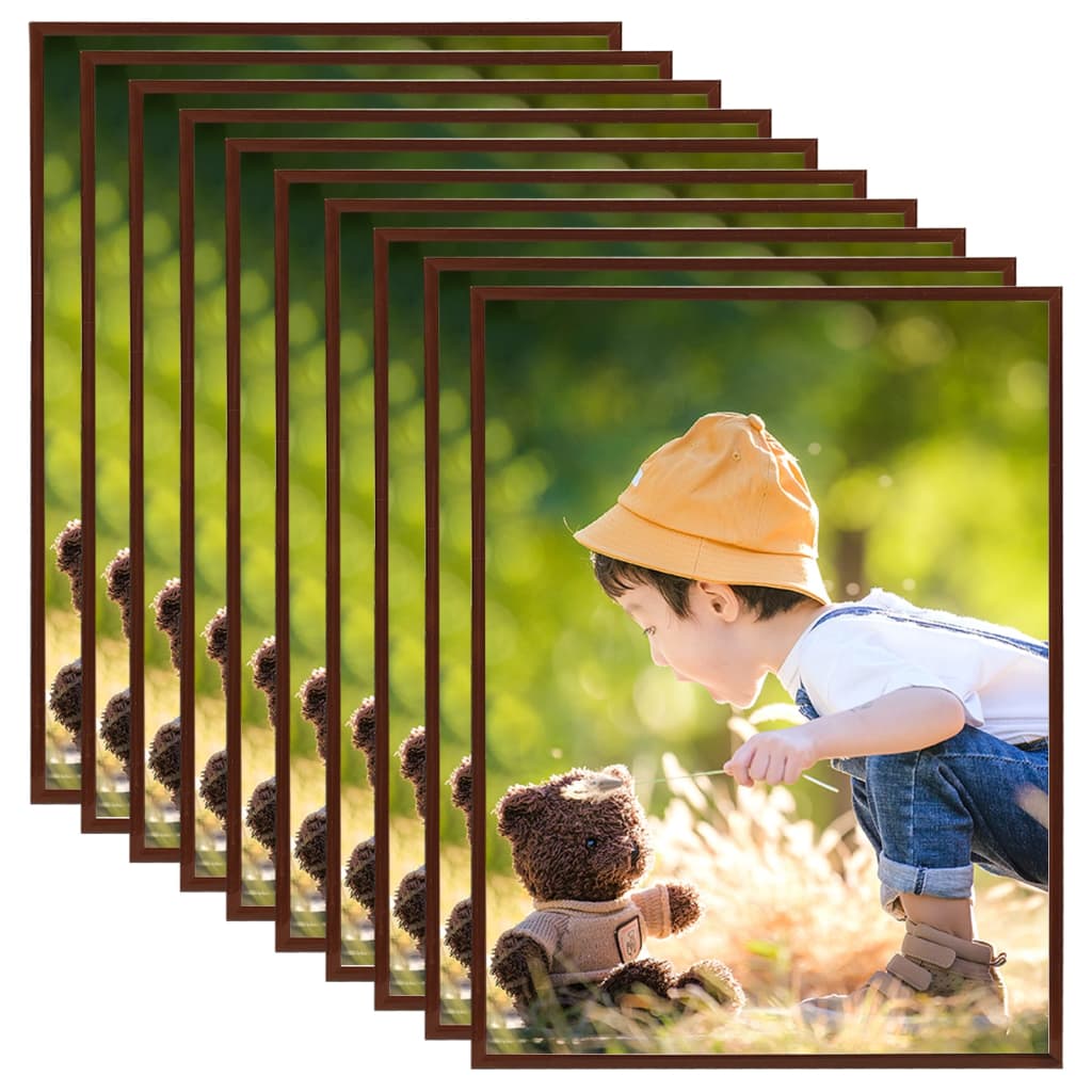 Fotolijsten 10 St Voor Wand Of Tafel 20X25 Cm Mdf Bronskleurig