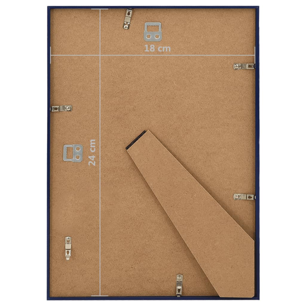 Fotolijsten 5 St Voor Wand Of Tafel 18X24 Cm Mdf Blauw