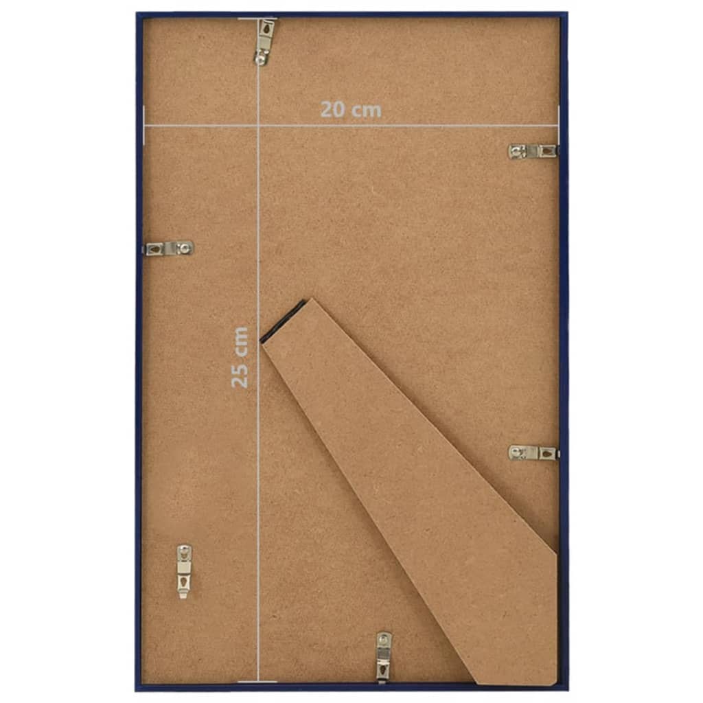 Fotolijsten 3 St Voor Tafel 20X25 Cm Mdf Blauw