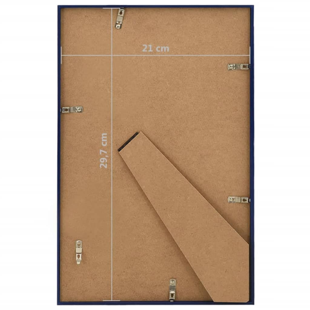Fotolijsten 3 St Voor Tafel 21X29,7Cm Mdf Blauw