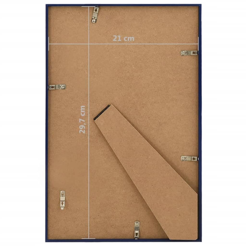 Fotolijsten 5 St Voor Tafel 21X29,7Cm Mdf Blauw