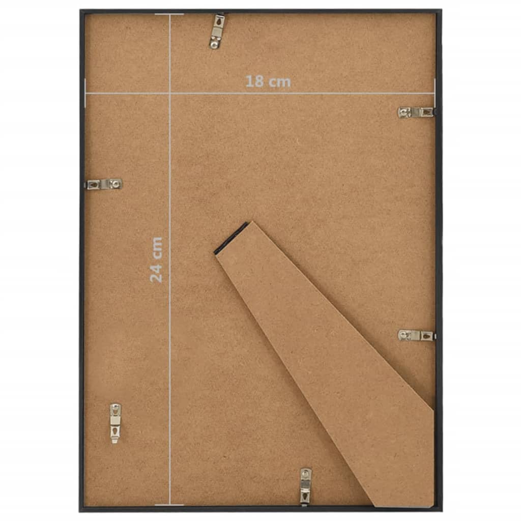 Fotolijsten 3 St Voor Tafel 18X24 Cm Mdf Zwart
