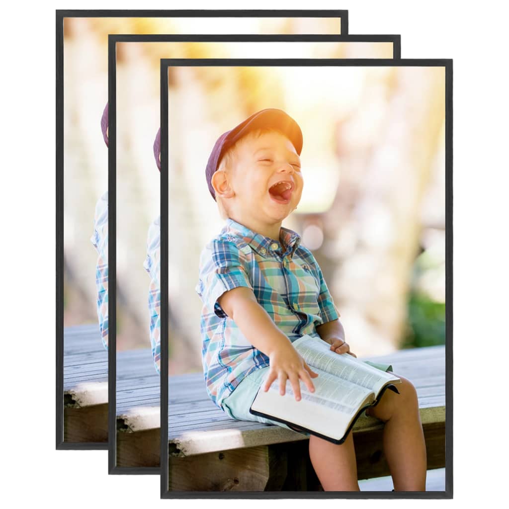 Fotolijsten 3 St Voor Tafel 21X29,7 Cm Mdf Zwart