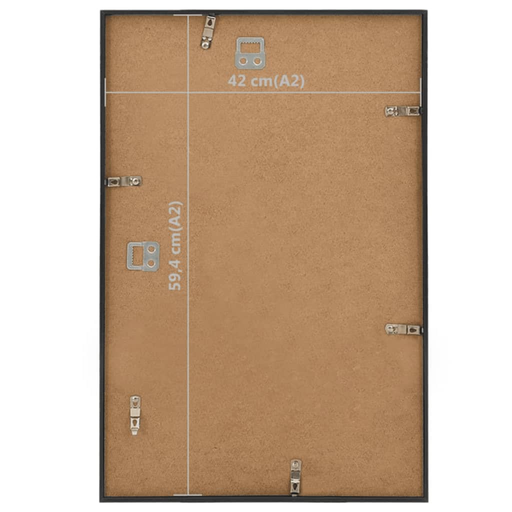 Fotolijsten 5 St Voor Wand 42X59,4Cm Mdf Zwart