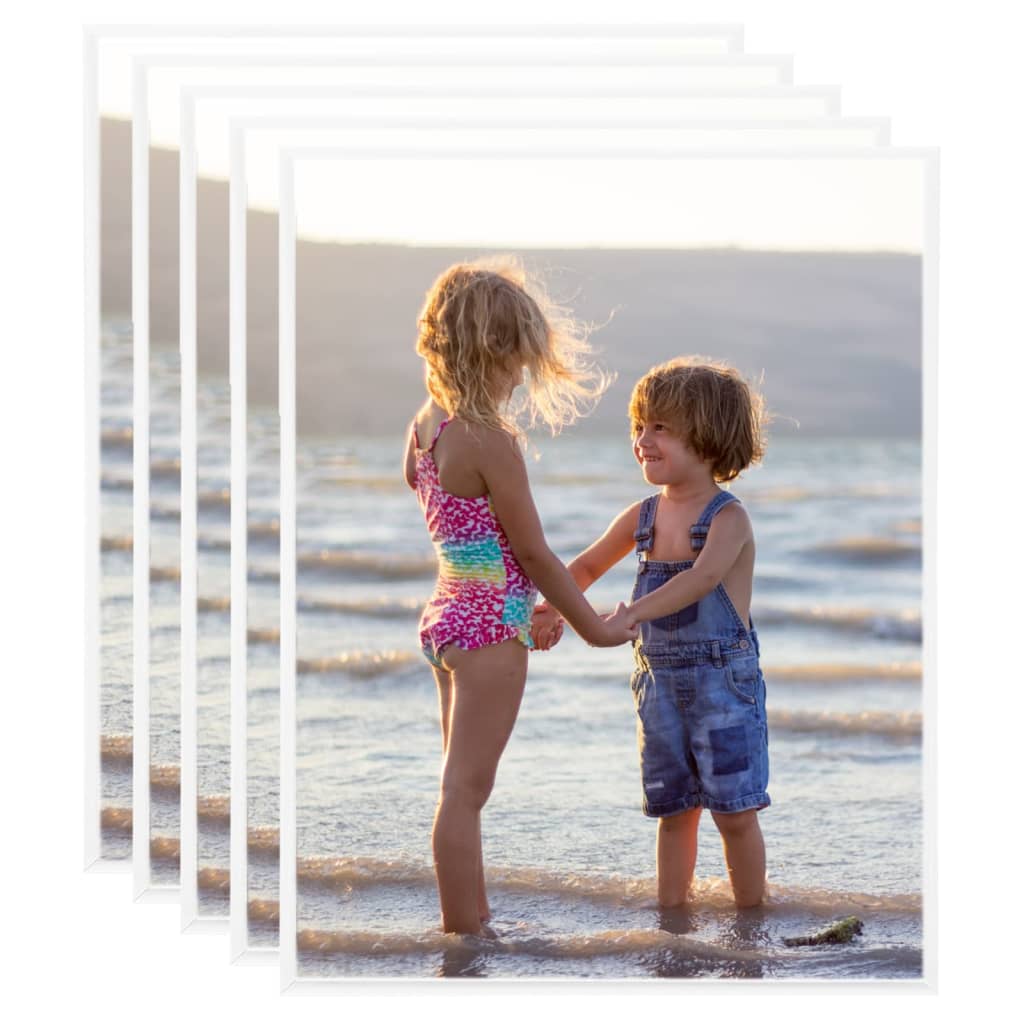 Fotolijsten 5 St Voor Tafel 20X25 Cm Mdf Wit