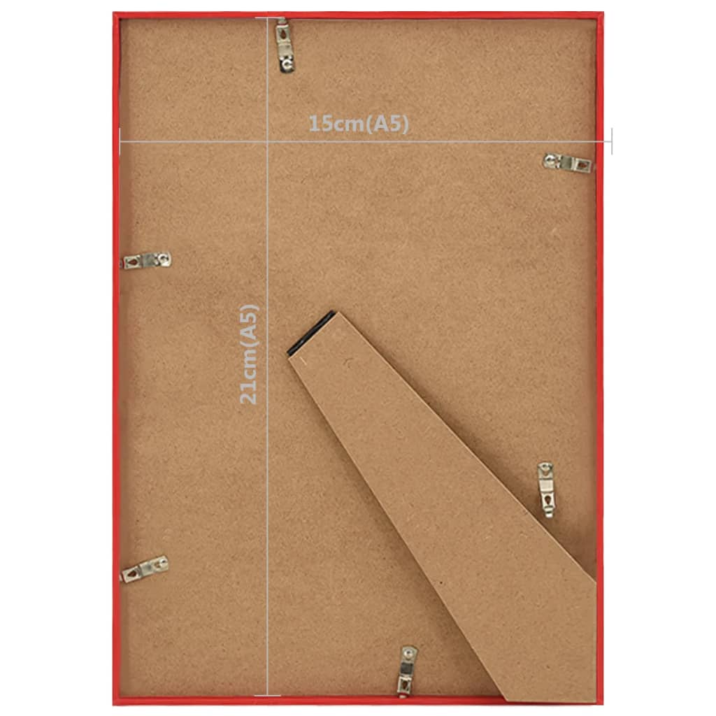 Fotolijsten 5 St Voor Tafel 15X21Cm Mdf Rood