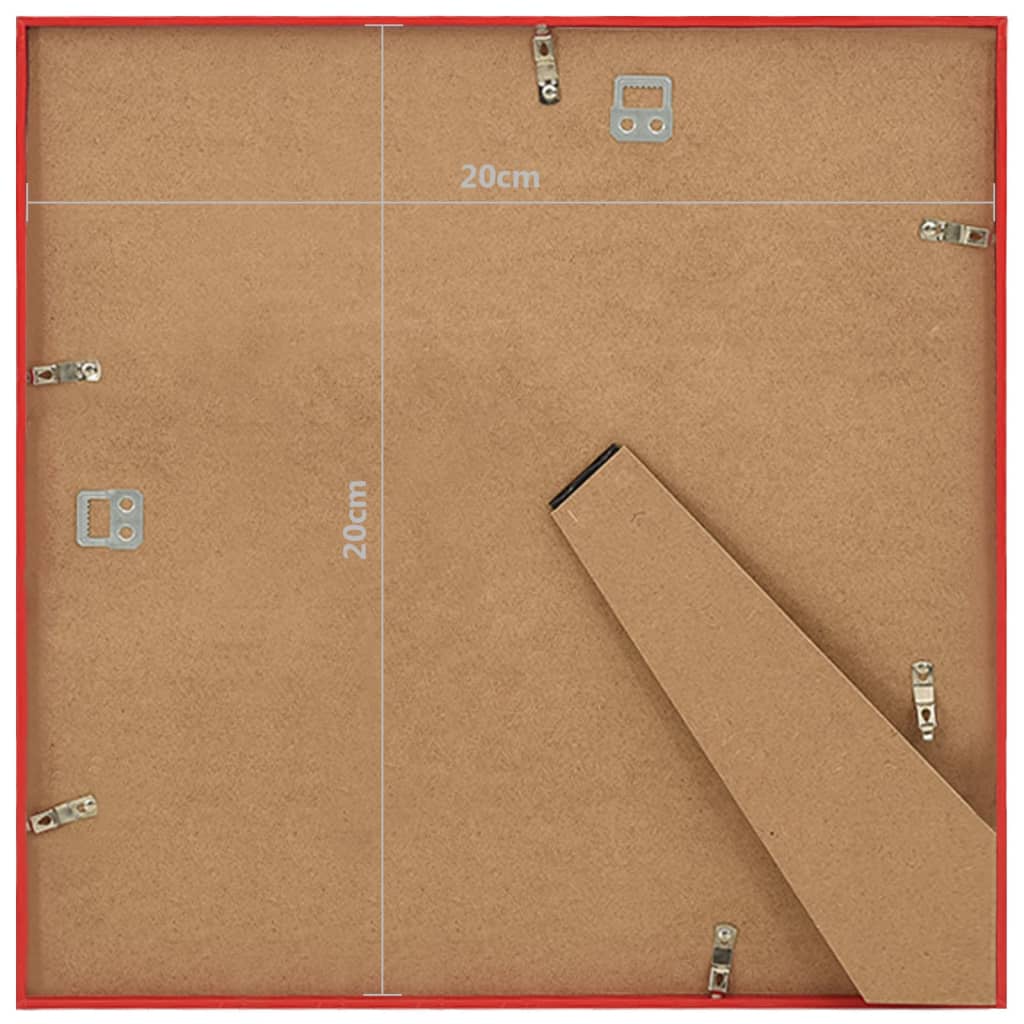Fotolijsten 10 St Voor Wand Of Tafel 20X20 Cm Mdf Rood