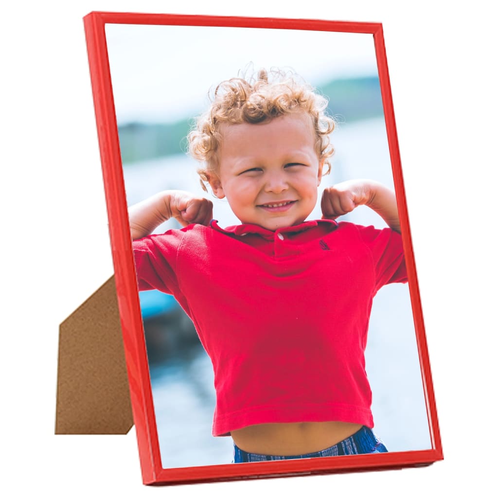 Fotolijsten 3 St Voor Wand Of Tafel 20X25 Cm Mdf Rood