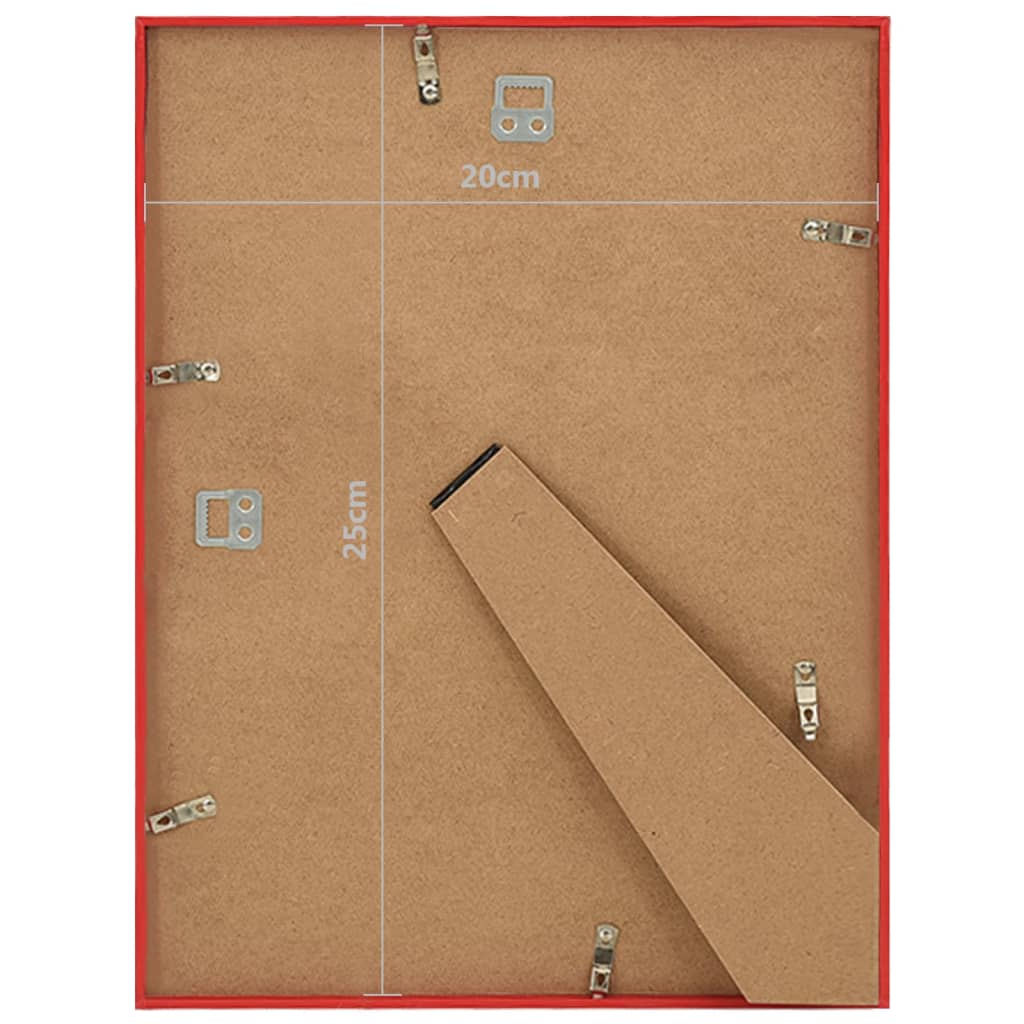 Fotolijsten 3 St Voor Wand Of Tafel 20X25 Cm Mdf Rood