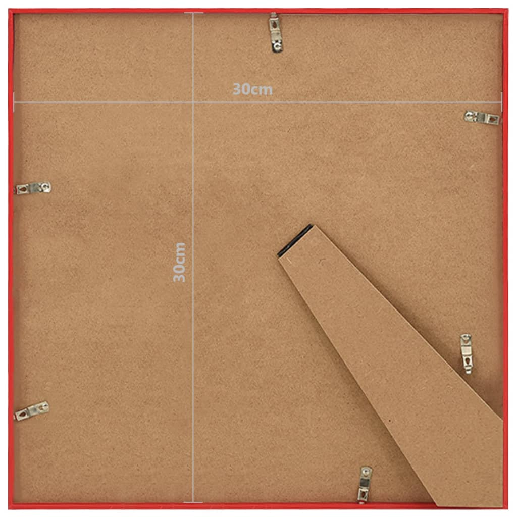 Fotolijsten 3 St Voor Tafel 30X30 Cm Mdf Rood