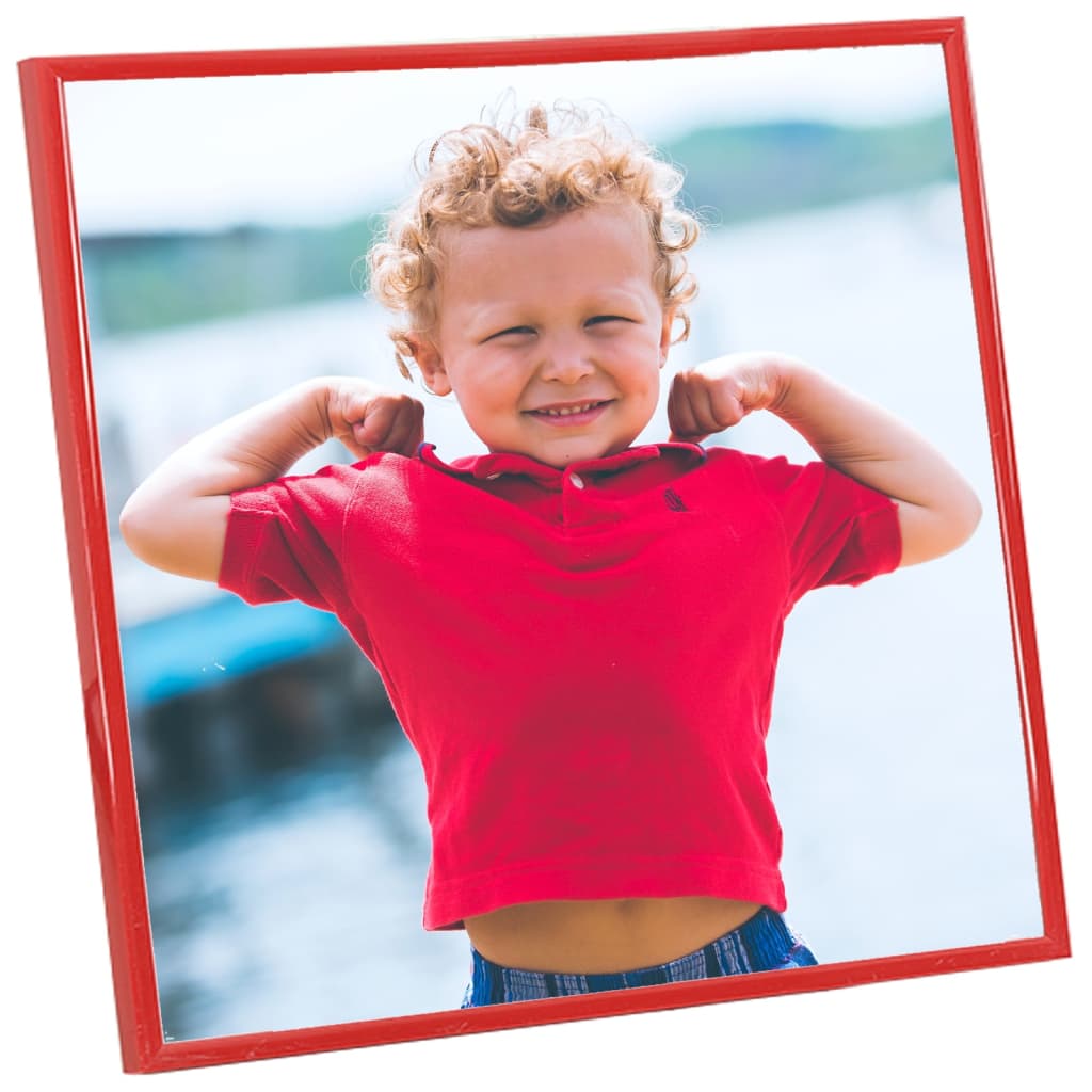 Fotolijsten 5 St Voor Wand Of Tafel 30X30 Cm Mdf Rood
