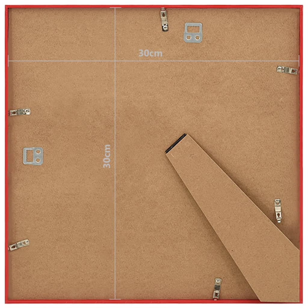 Fotolijsten 5 St Voor Wand Of Tafel 30X30 Cm Mdf Rood