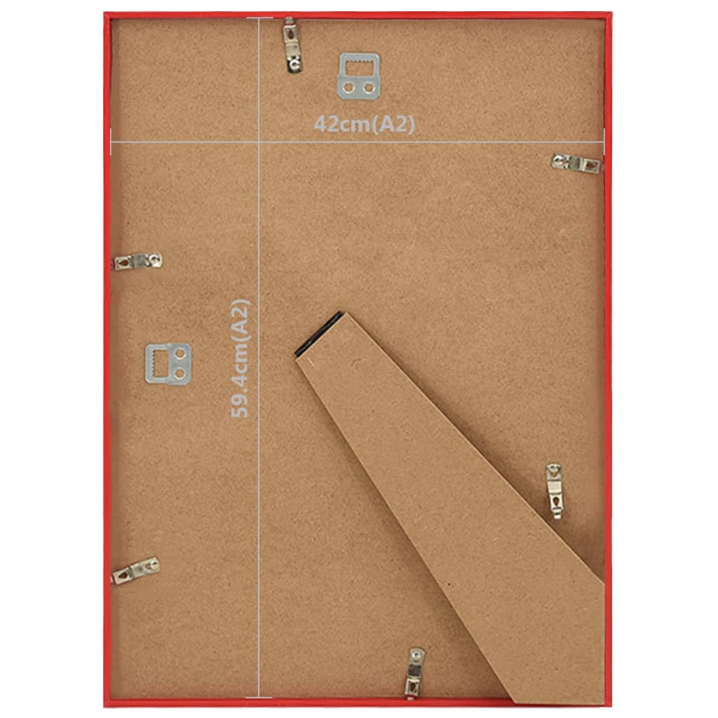 Fotolijsten 3 St Voor Wand Of Tafel 42X59,4 Cm Mdf Rood