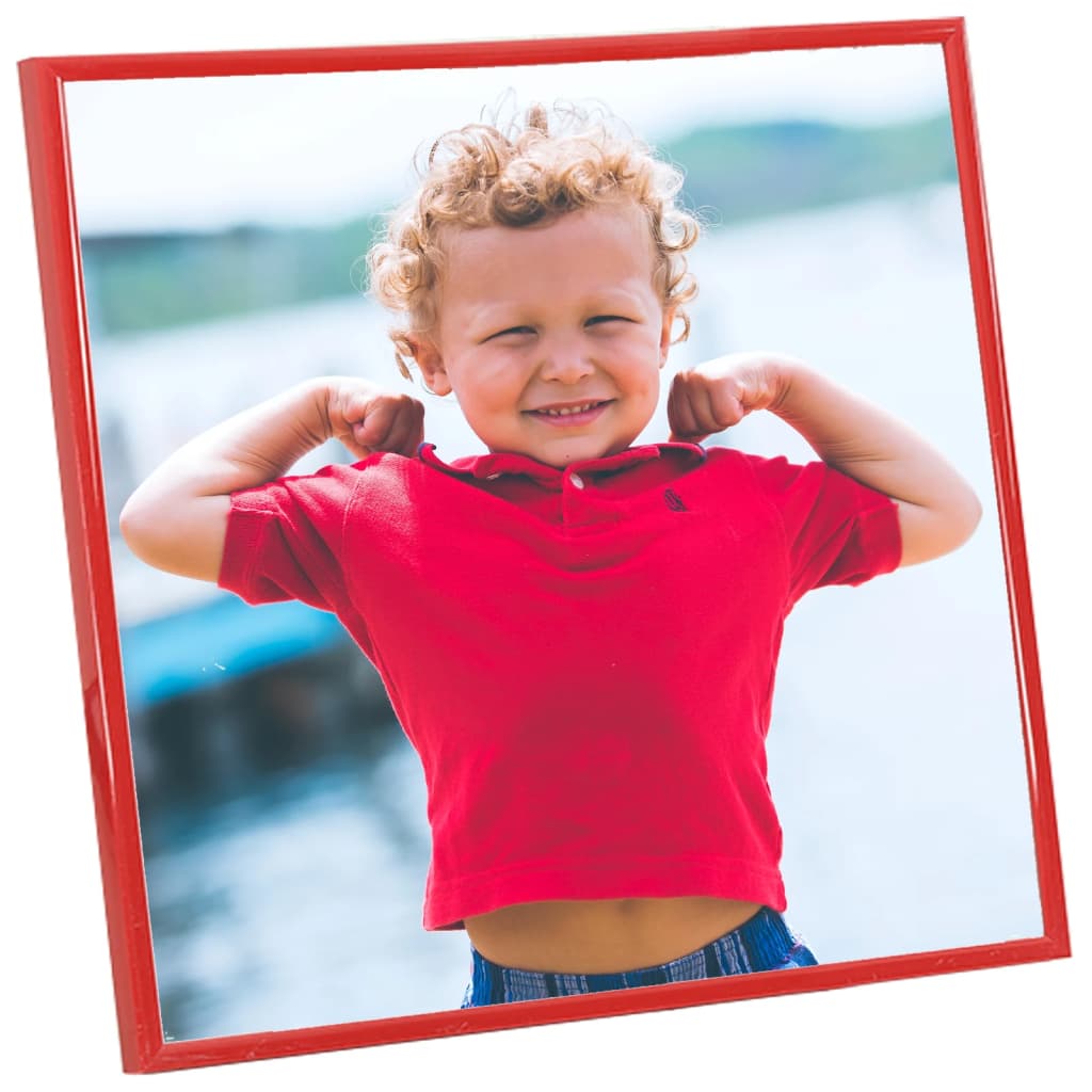 Fotolijsten 3 St Voor Wand Of Tafel 50X50 Cm Mdf Rood