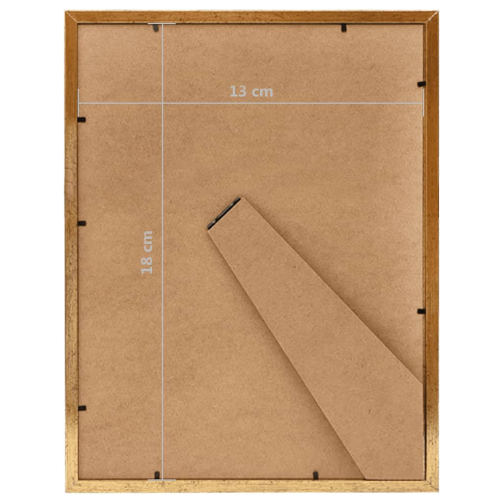 Fotolijsten 3 St Voor Tafel 13X18 Cm Mdf Goudkleurig