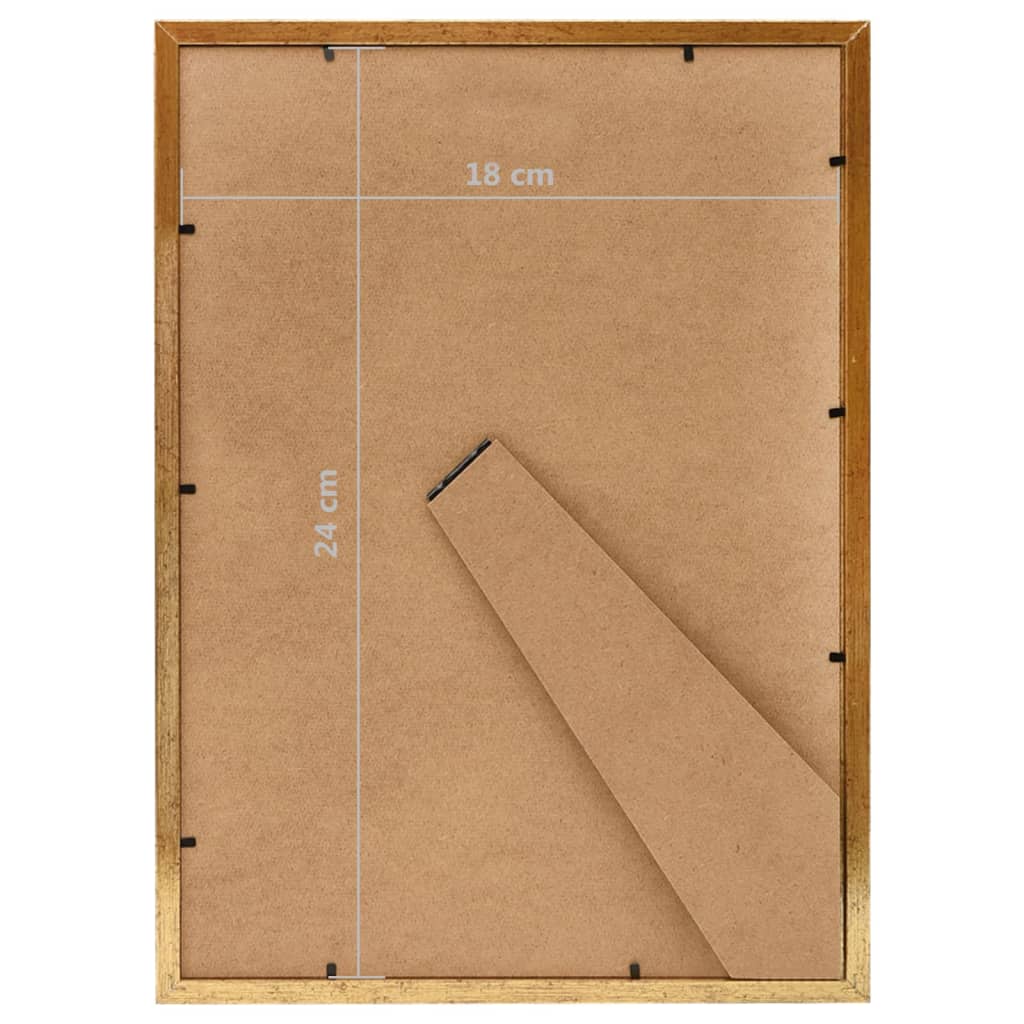 Fotolijsten 3 St Voor Tafel 18X24 Cm Mdf Goudkleurig