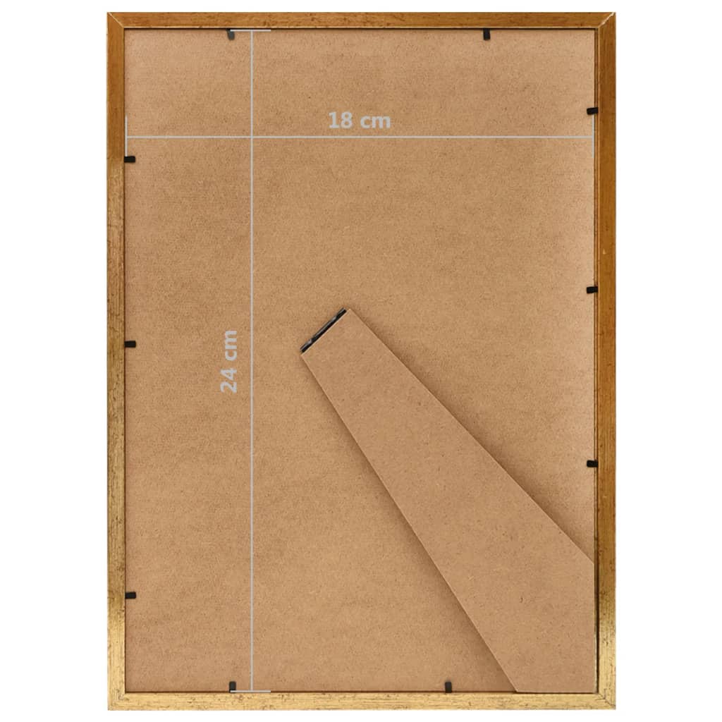 Fotolijsten 5 St Voor Wand Of Tafel 18X24 Cm Mdf Goudkleurig