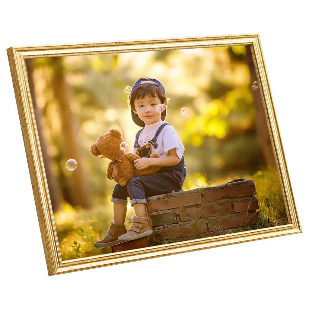Fotolijsten 3 St Voor Wand 40X50 Cm Mdf Goudkleurig
