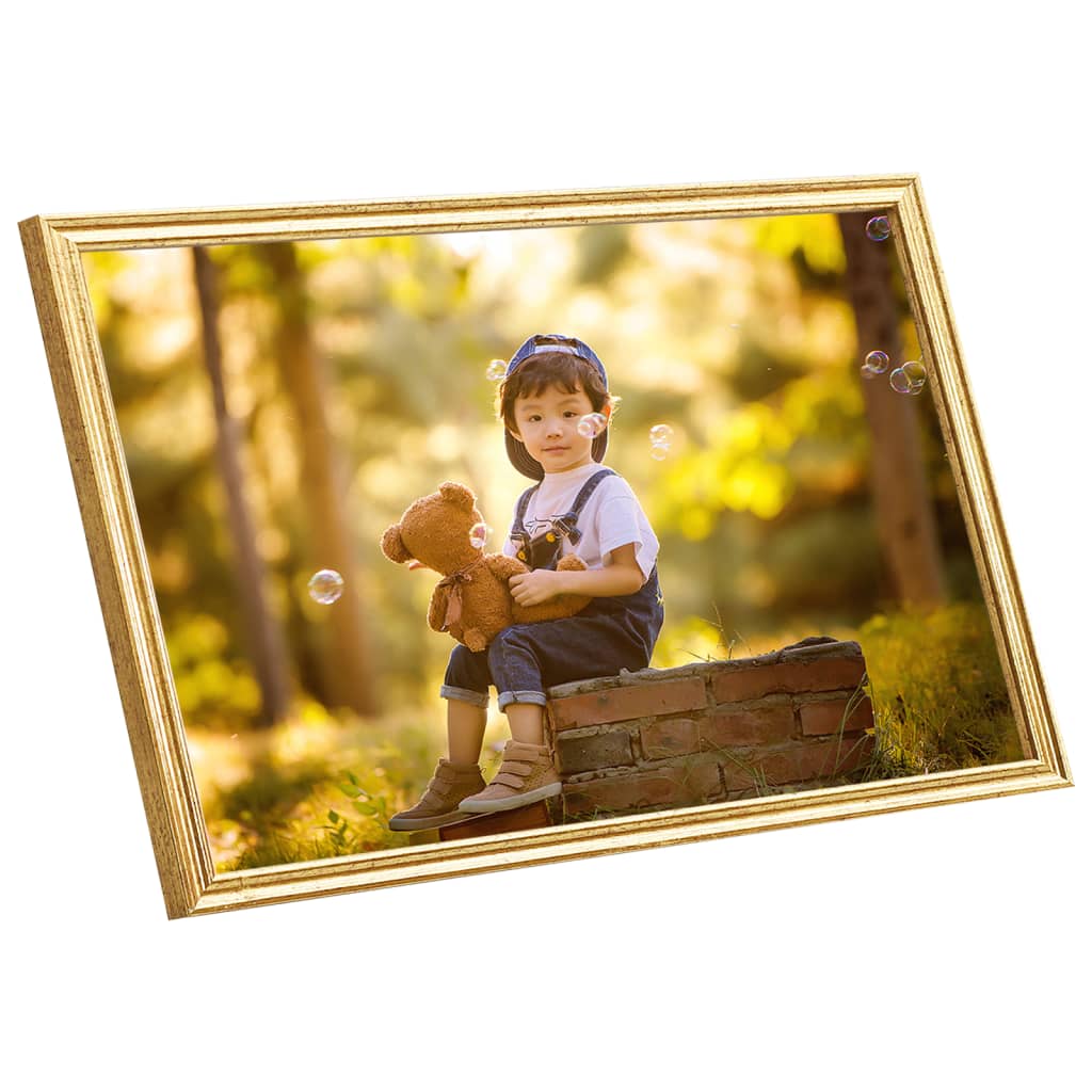 Fotolijsten 3 St Voor Wand 42X59,4Cm Mdf Goudkleurig