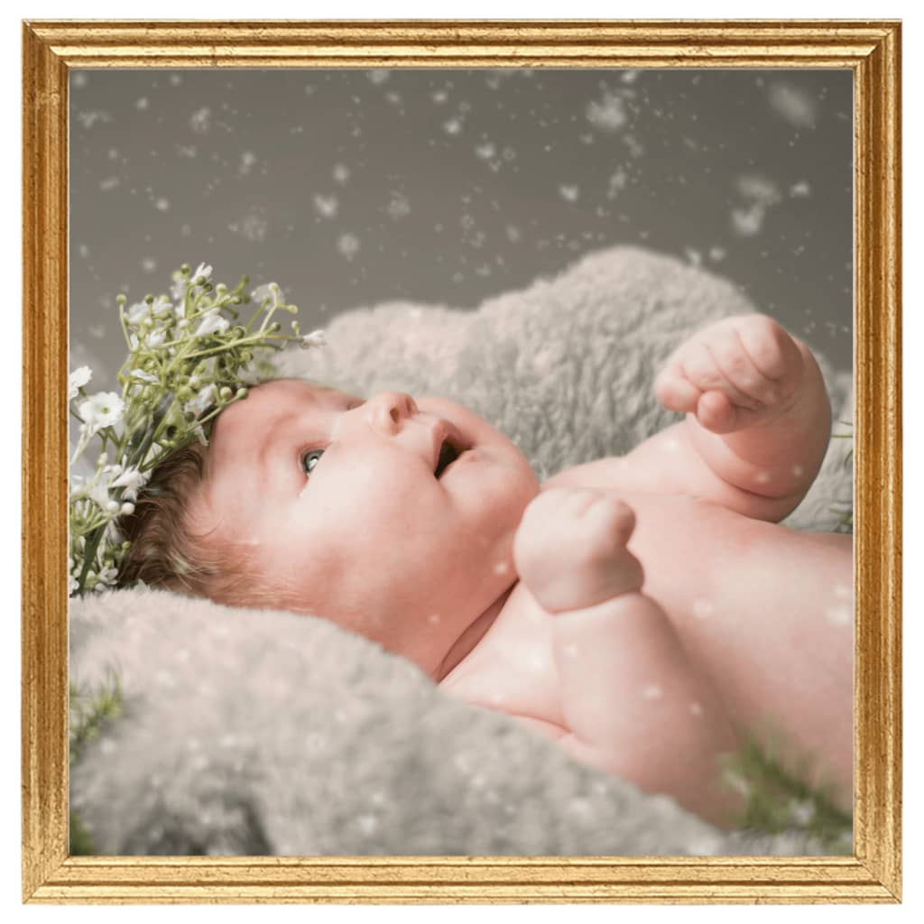 Fotolijsten 3 St Voor Wand 50X50 Cm Mdf Goudkleurig