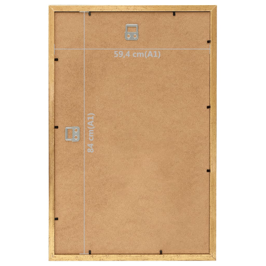 Fotolijsten 3 St Voor Wand 59,4X84Cm Mdf Goudkleurig