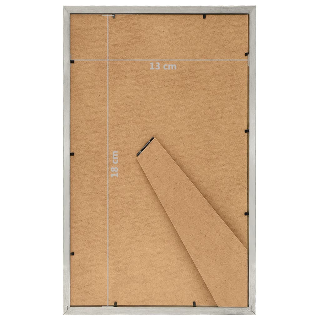 Fotolijsten 3 St Voor Tafel 13X18Cm Mdf Zilverkleurig