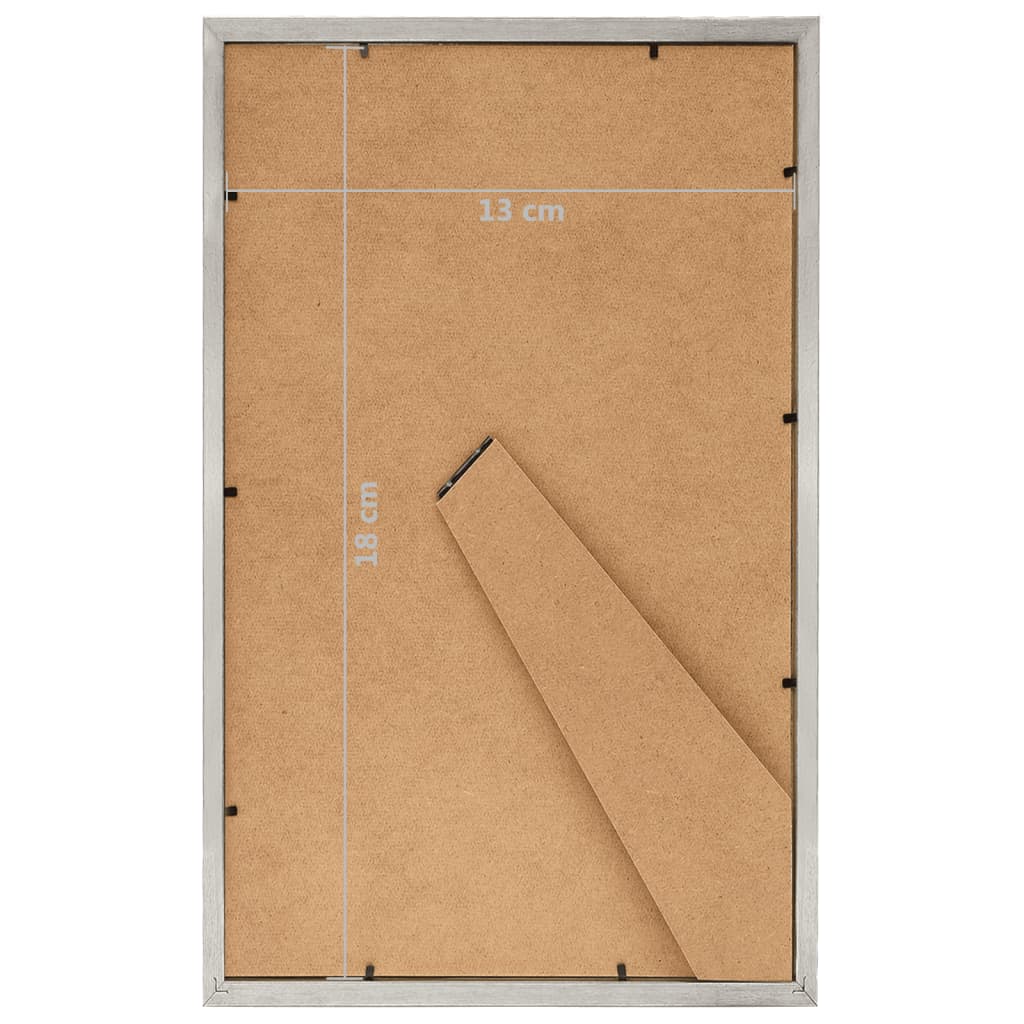 Fotolijsten 10 St Voor Wand Of Tafel 13X18 Cm Mdf Zilverkleurig