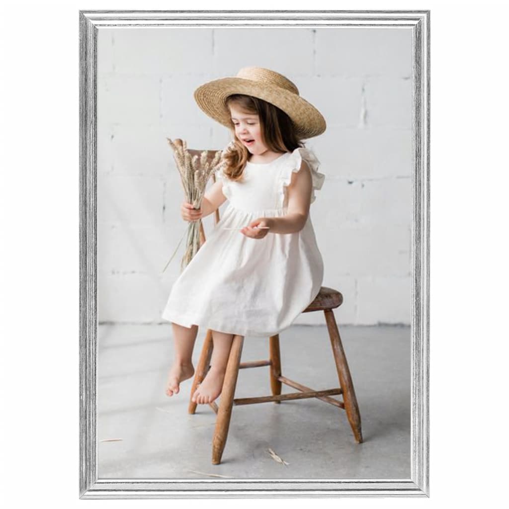 Fotolijsten 5 St Voor Wand Of Tafel 15X21 Cm Mdf Zilverkleurig
