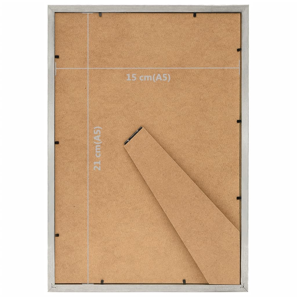 Fotolijsten 5 St Voor Wand Of Tafel 15X21 Cm Mdf Zilverkleurig
