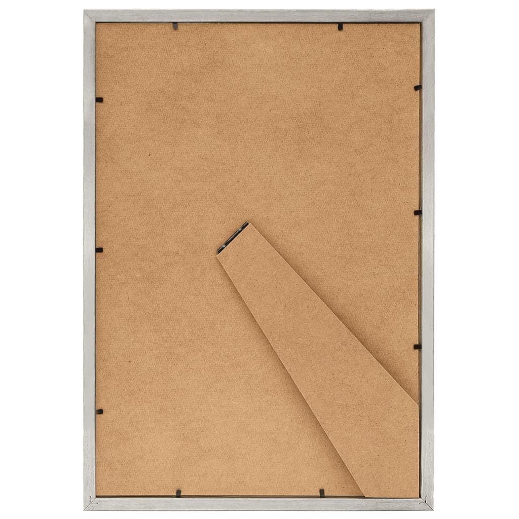 Fotolijsten 5 St Voor Wand Of Tafel 18X24Cm Mdf Zilverkleurig