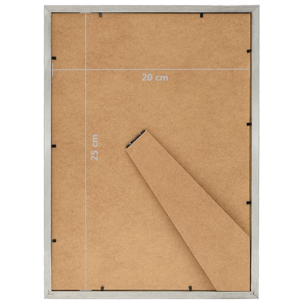 Fotolijsten 5 St Voor Wand Of Tafel 20X25 Cm Mdf Zilverkleurig