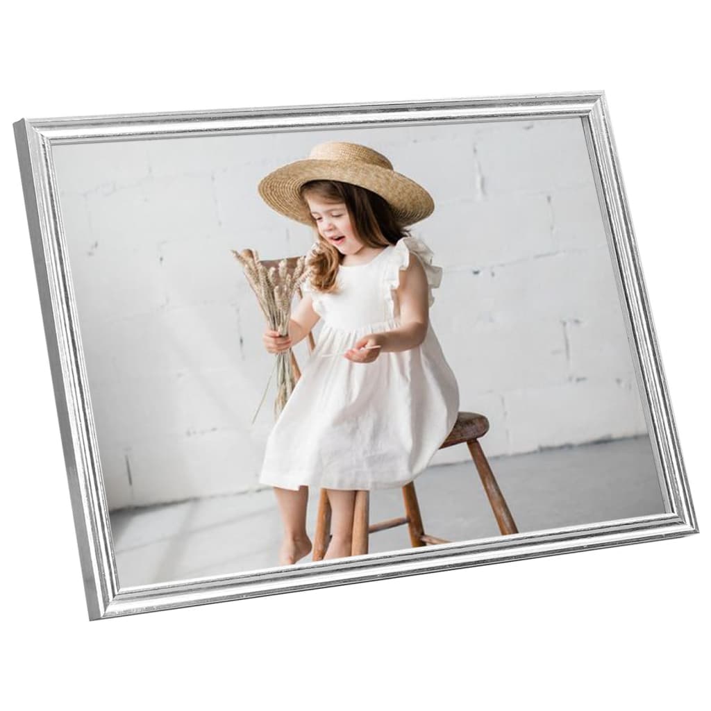 Fotolijsten 3 St Voor Wand Of Tafel 21X29,7 Cm Mdf Zilverkleur