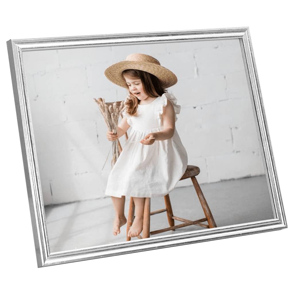 Fotolijsten 5 St Voor Wand Of Tafel 28X35 Cm Mdf Zilverkleurig