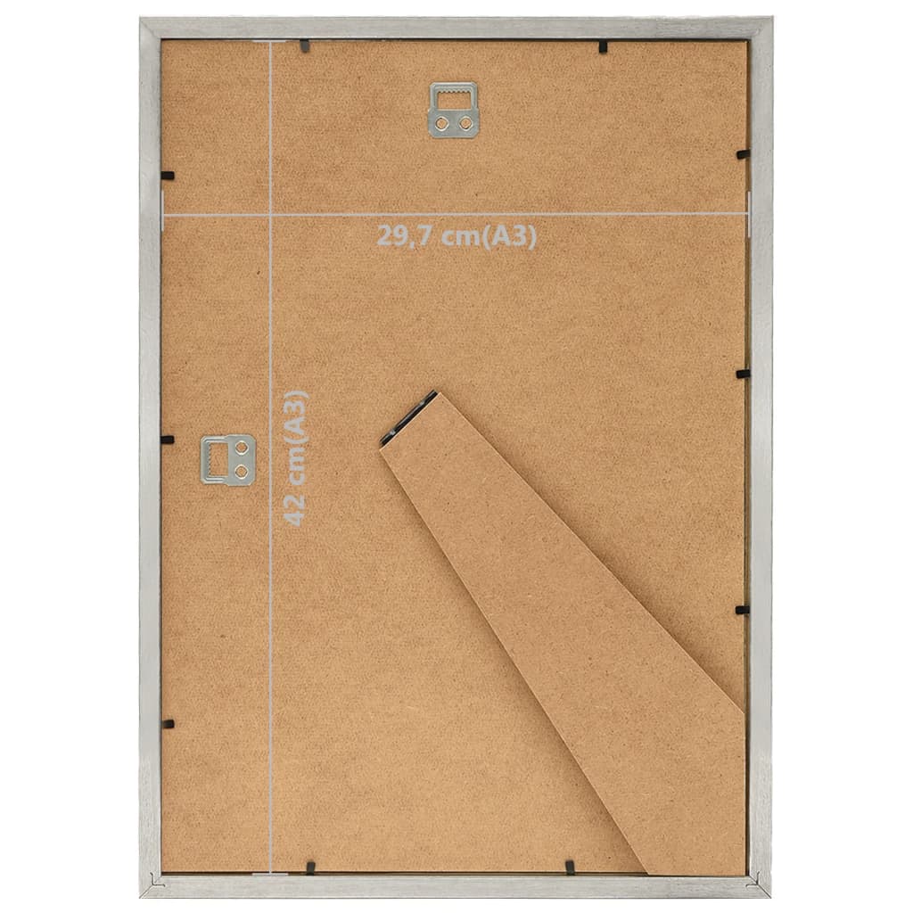 Fotolijsten 3 St Voor Wand Of Tafel 29,7X42 Cm Zilverkleurig
