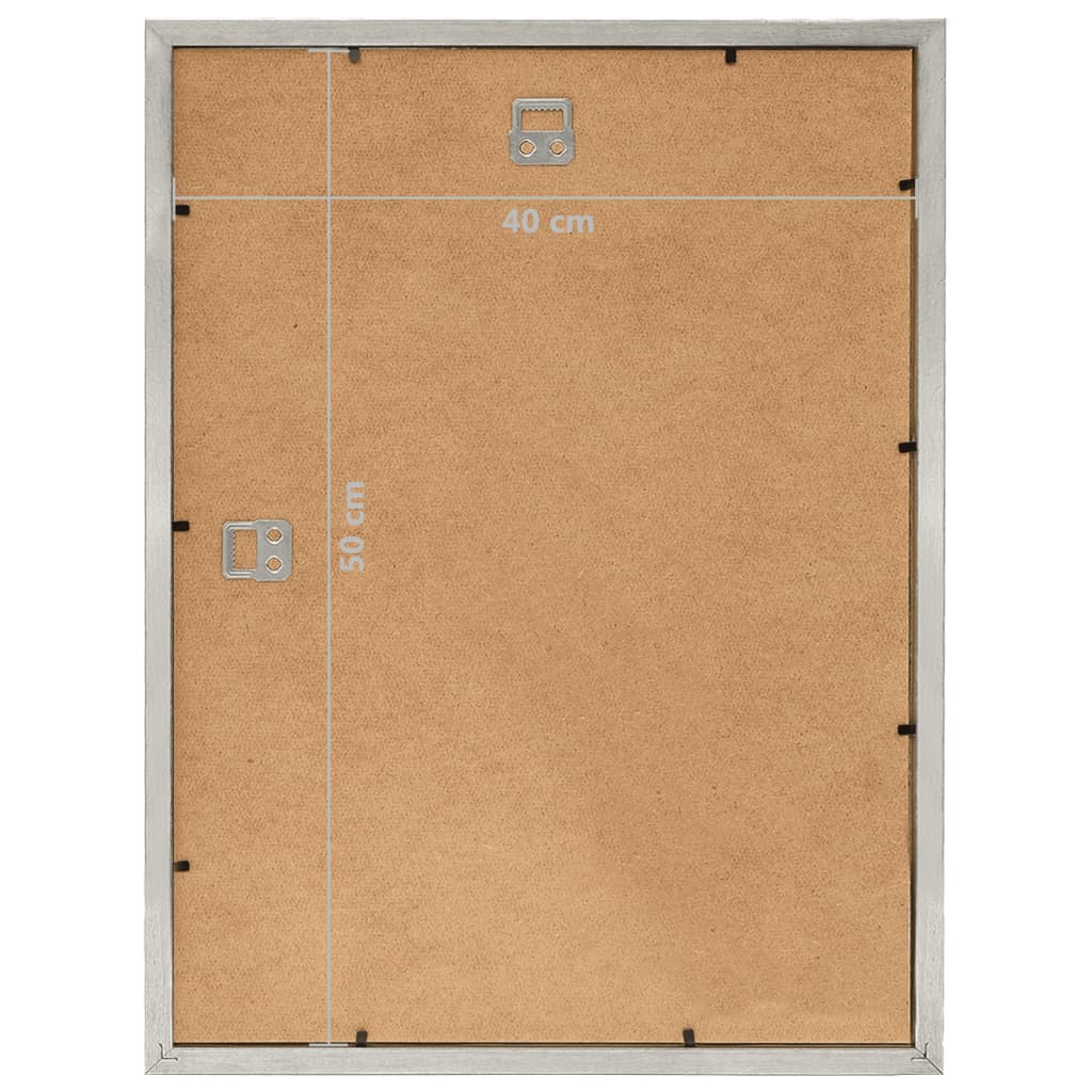 Fotolijsten 3 St Voor Wand 40X50Cm Mdf Zilverkleurig