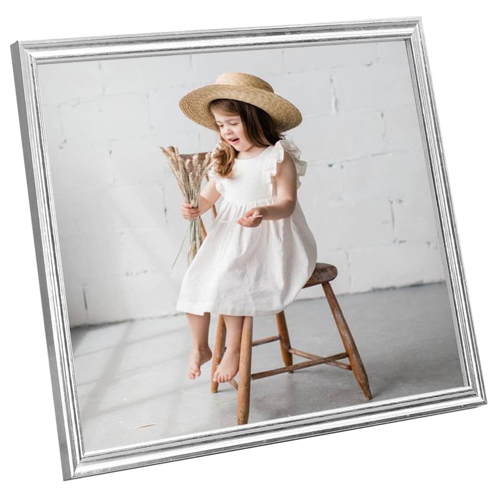 Fotolijsten 5 St Voor Wand 50X50Cm Mdf Zilverkleurig