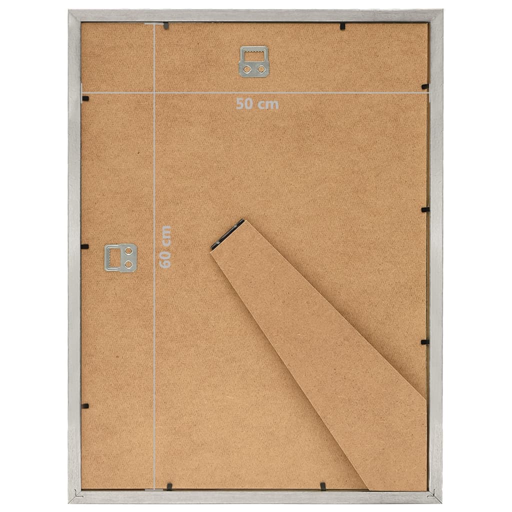 Fotolijsten 3 St Voor Wand Of Tafel 50X60 Cm Mdf Zilverkleurig
