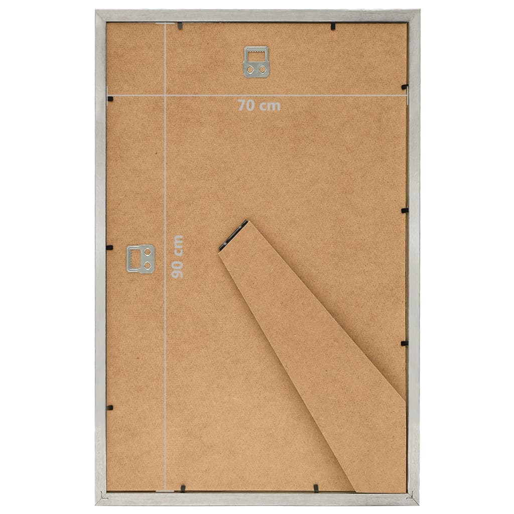 Fotolijsten 3 St Voor Wand Of Tafel 7X90 Cm Mdf Zilverkleurig