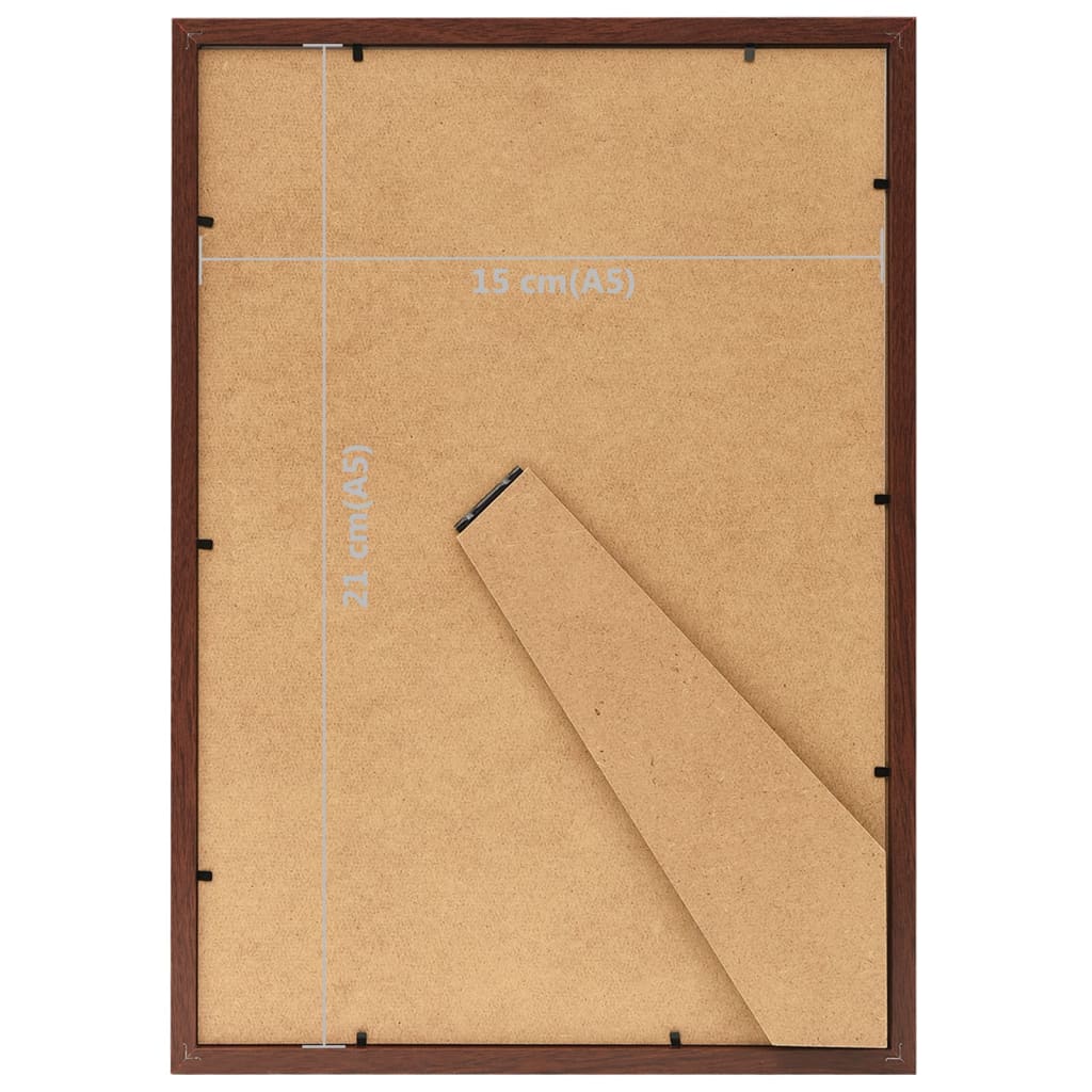 Fotolijsten 5 St Voor Wand Of Tafel 15X21 Cm Mdf Bruin