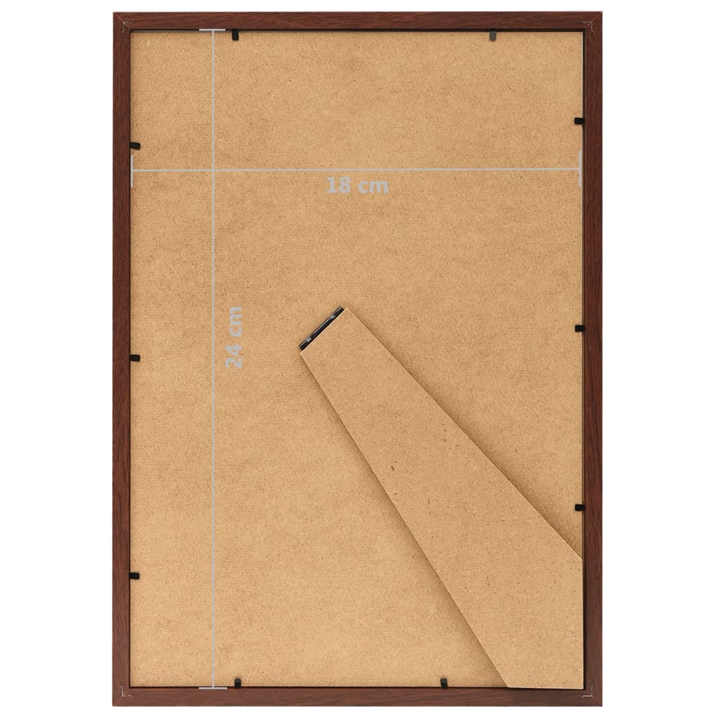 Fotolijsten 5 St Voor Wand Of Tafel 18X24 Cm Mdf Bruin