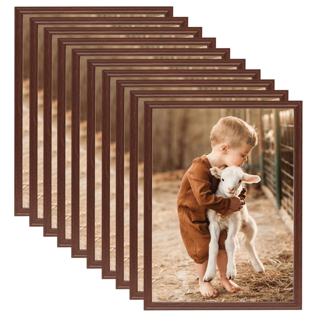 Fotolijsten 10 St Voor Tafel 20X25Cm Mdf Bruin