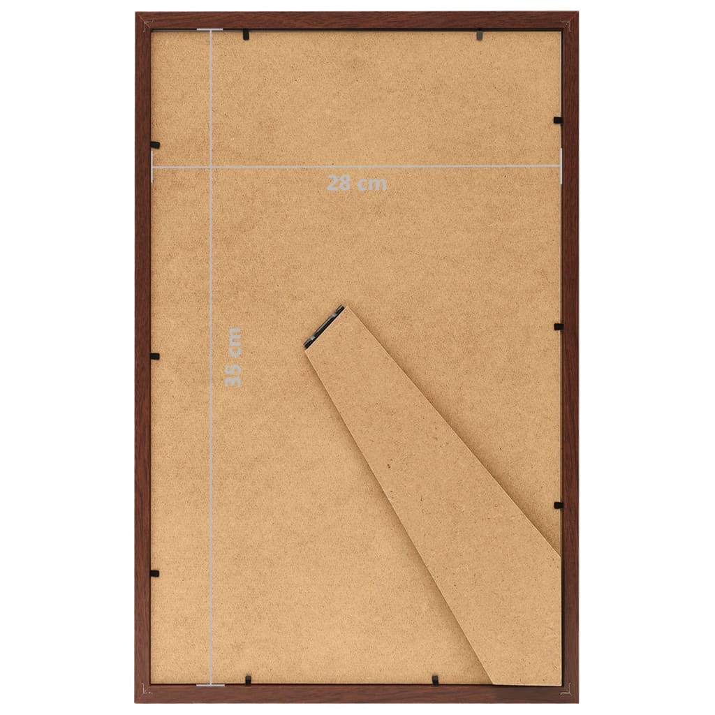 Fotolijsten 3 St Voor Wand Of Tafel 28X35 Cm Mdf Bruin