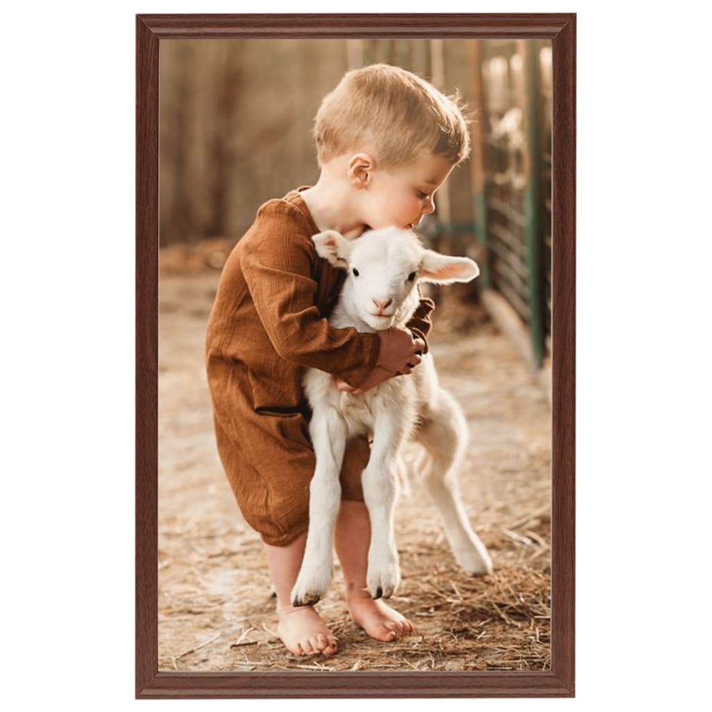 Fotolijsten 5 St Voor Wand Of Tafel 28X35 Cm Mdf Bruin