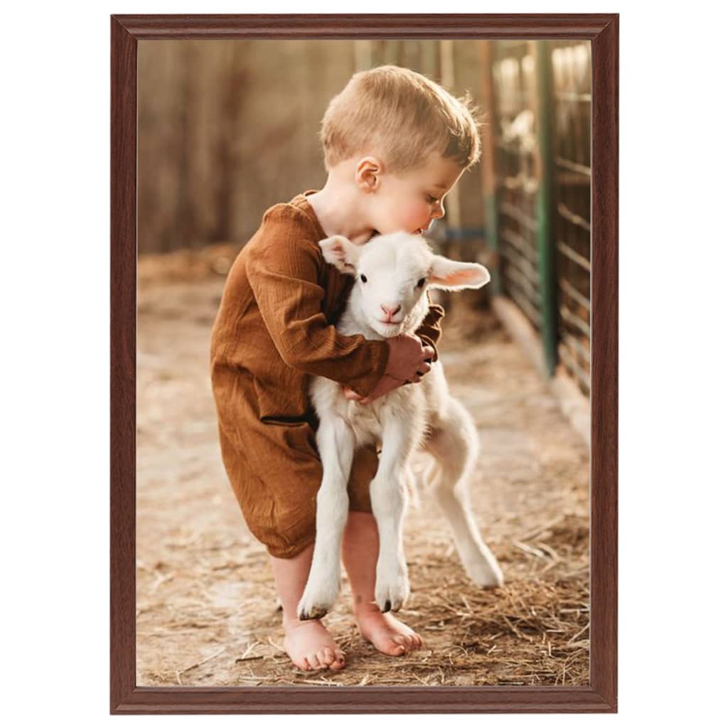 Fotolijsten 3 St Voor Wand Of Tafel 29,7X42 Cm Mdf Bruin