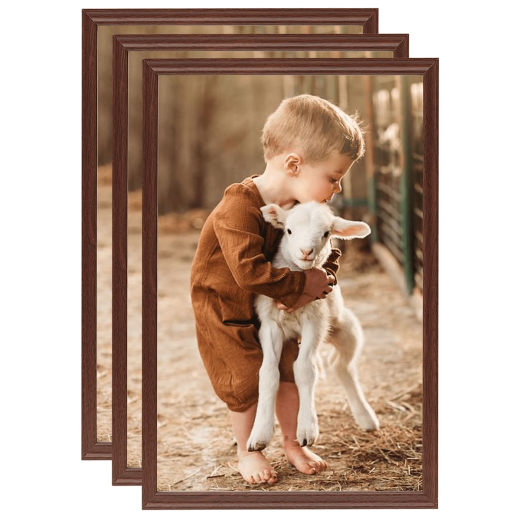 Fotolijsten 3 St Voor Wand Of Tafel 70X90 Cm Mdf Bruin