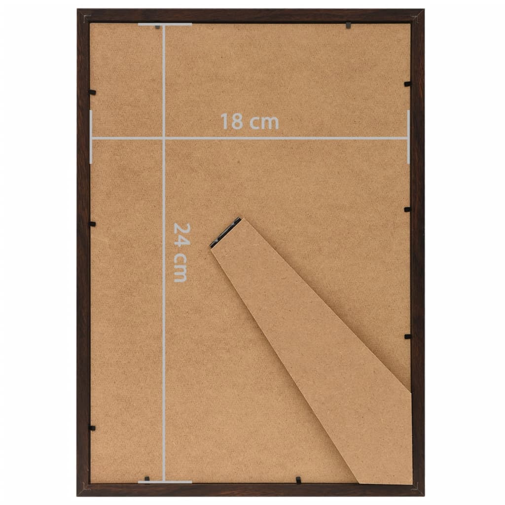 Fotolijsten 5 St Voor Wand Of Tafel 18X24 Cm Mdf Zwart
