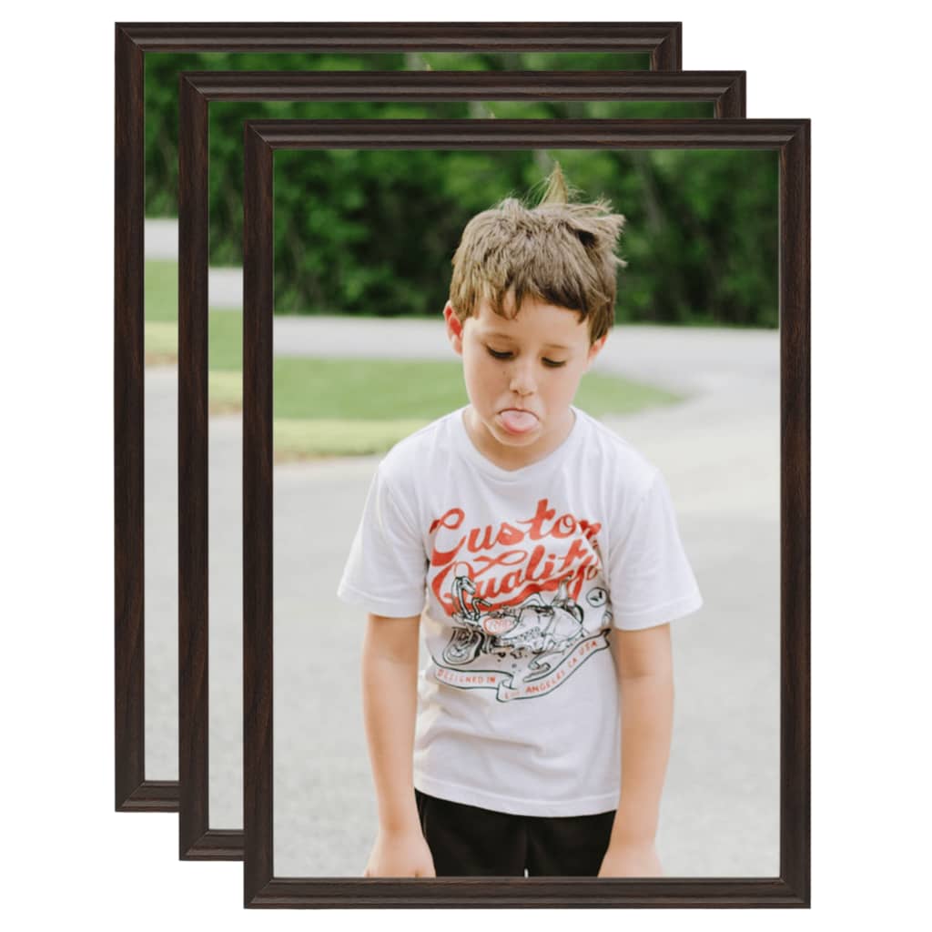 Fotolijsten 3 St Voor Wand Of Tafel 29,7X42 Cm Mdf Zwart